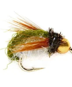 Fulling Mill Shop Flies Jan's Pearl Caddis Pupa - Olive