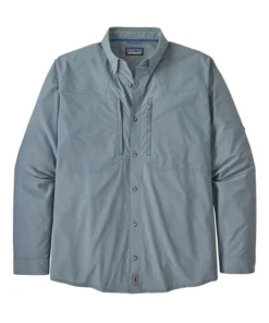 Patagonia Long-Sleeved Sun Stretch Shirt - Pigeon Blue Clothing & Logo Gear