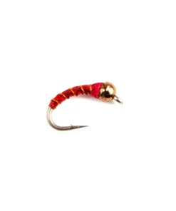 Fulling Mill Shop Flies Red/Copper Zebra Midge (TBH)