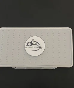 Adamsbuilt FLY FISH FOOD LOGO FLY BOX, SUPER SLIM - EASY GRIP FOAM - LARGE