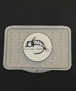 Adamsbuilt FLY FISH FOOD LOGO FLY BOX, SUPER SLIM - EASY GRIP FOAM - X-SMALL