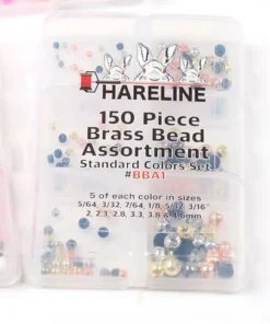 Hareline 150 Piece Brass Bead Assortment Beads
