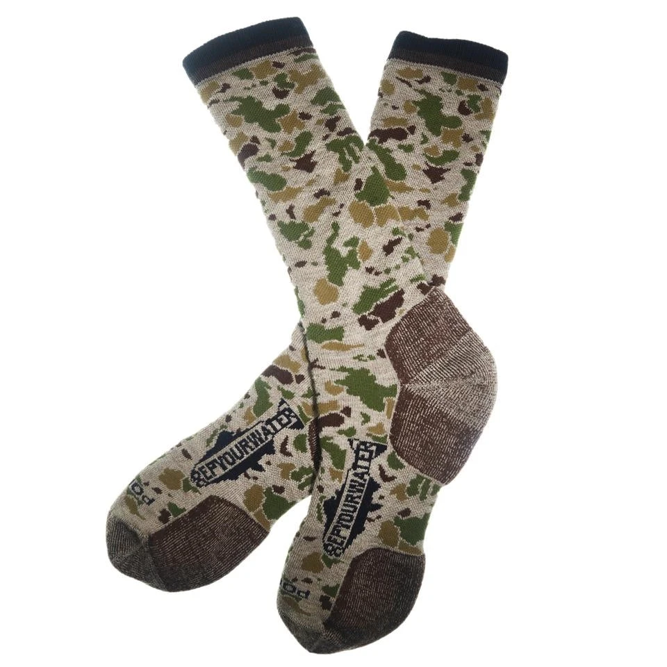 Rep Your Water Clothing & Logo Gear RepYourWater - Camo Socks 3 Rep Your Water Clothing & Logo Gear RepYourWater - Camo Socks