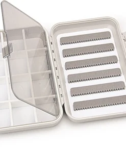 Angler Sport Group Fly Boxes C&F Design Medium 6-Row Waterproof Fly Box W/ 12 Compartments
