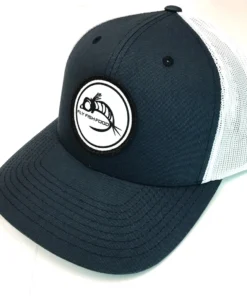 Captuer Hats Fly Fish Food Logo Hat - Navy & White