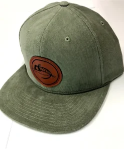 Captuer Fly Fish Food Logo Hat - Olive Corduroy Hats