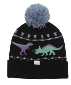 Coal The Dinosaur Graphic Pom Beanie