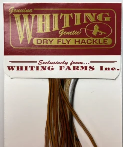 Whiting 100 Pack Dry Fly Hackle - Furnace - 16