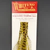 Whiting 100 Pack Dry Fly Hackle - Grizzly Dyed Golden Olive - 14