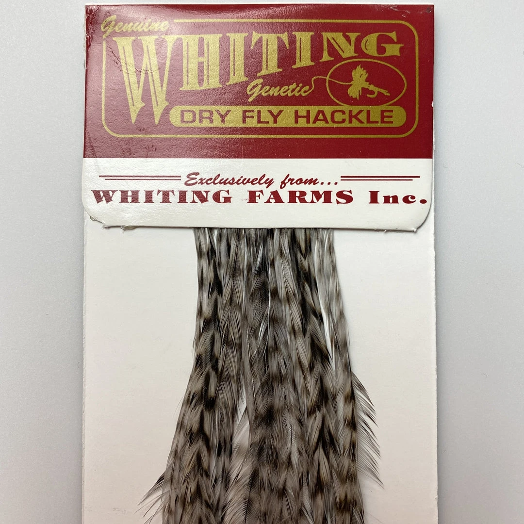 Whiting 100 Pack Dry Fly Hackle - Grizzly Dyed Medium Dun - 20 3 Whiting 100 Pack Dry Fly Hackle - Grizzly Dyed Medium Dun - 20