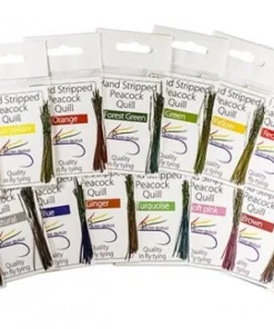 Nature's Spirit Feathers & Marabou Hand Stripped Peacock Quill