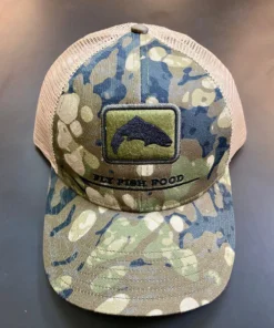 Clothing & Logo Gear Simms - CBP Trout Icon Trucker - Riparian Camo - Fly Fish Food Logo