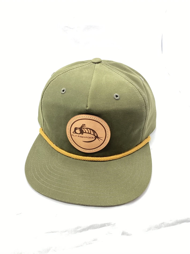 Captuer Pinch Front Relaxed Logo Hat - Olive Hats 3 Captuer Pinch Front Relaxed Logo Hat - Olive Hats