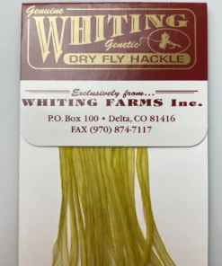 Whiting 100 Pack Dry Fly Hackle - Pale Morning Dun - 16