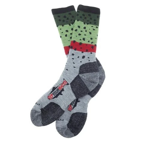Rep Your Water Clothing & Logo Gear RepYourWater Trout Socks - Rainbow Edition 3 Rep Your Water Clothing & Logo Gear RepYourWater Trout Socks - Rainbow Edition