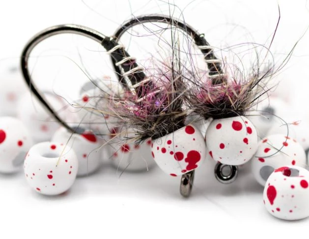 Firehole Stones Speckled Tungsten Beads 12 Firehole Stones Speckled Tungsten Beads