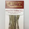 Whiting 100 Pack Dry Fly Hackle - Silver Badger - 18