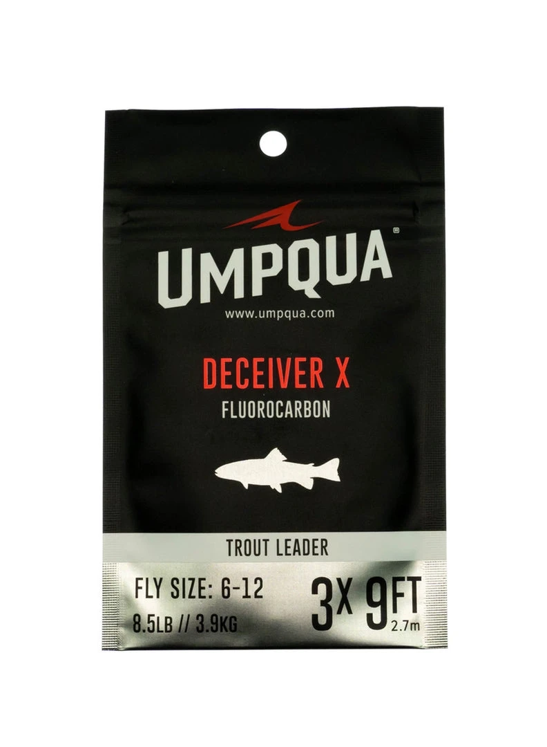 Umpqua Deceiver X Fluorocarbon Leader - 9' Tippet Leader & Accessories 3 Umpqua Deceiver X Fluorocarbon Leader - 9' Tippet Leader & Accessories