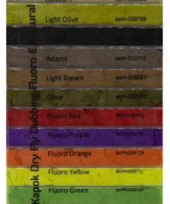 Semperfli Kapok Dry Fly Dubbing Fluoro & Natural Dispenser