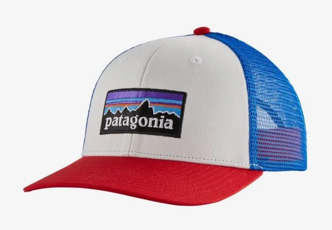 Hats Patagonia P-6 Logo Trucker Hat - White 3 Hats Patagonia P-6 Logo Trucker Hat - White